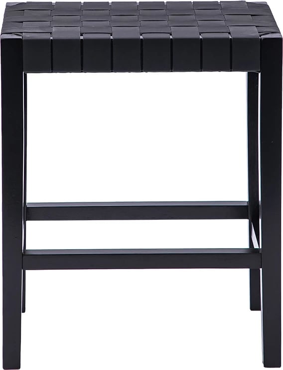 Karrige për bar Ridley dru-pu e zezë 51x34x61.5cm