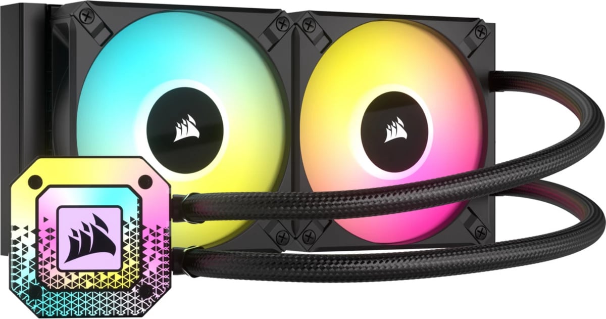 ftohje me ujë AIO, Corsair, iCUE H100i Elite Capellix XT CW-9060068-WW, radiator 240mm, RGB, e zezë