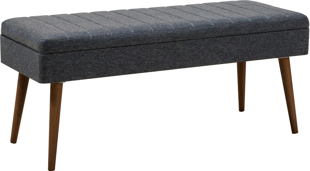 Set tavoline zgjeruese me karrige e konsol (6 pjesë), Skye Decor, Vina Bench 04 1048, ngjyrë arre, blu e errët