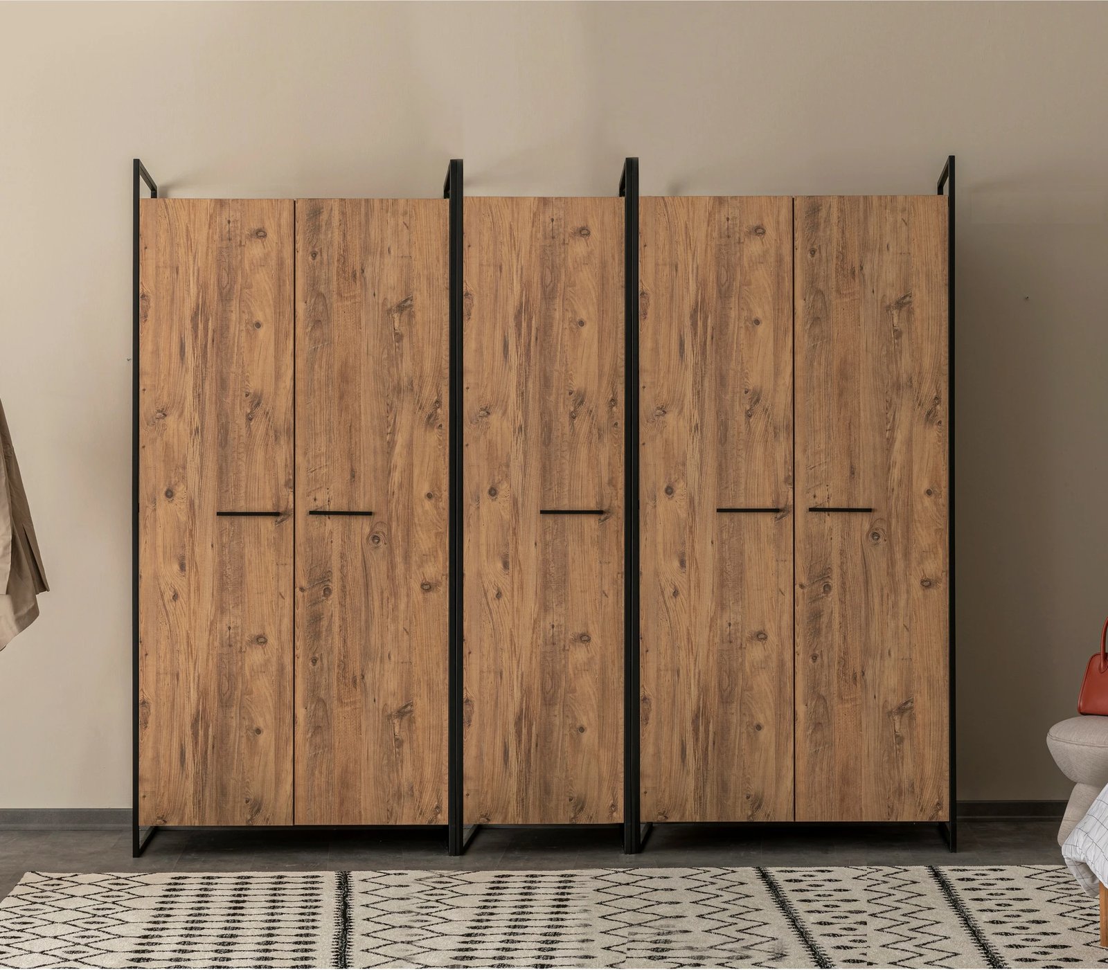 Dollap Skye Decor, Dynamic Takım - 31, ngjyrë Atlantic Pine, set me 3 pjesë