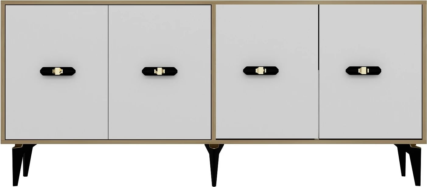 Konsol Skye Decor, ngjyrë lisi safir dhe e bardhë