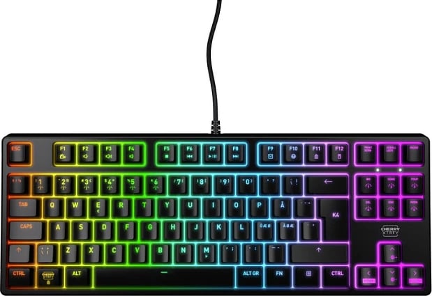 Tastierë Cherry XTRFY K4V2 TKL, RGB, e bardhë