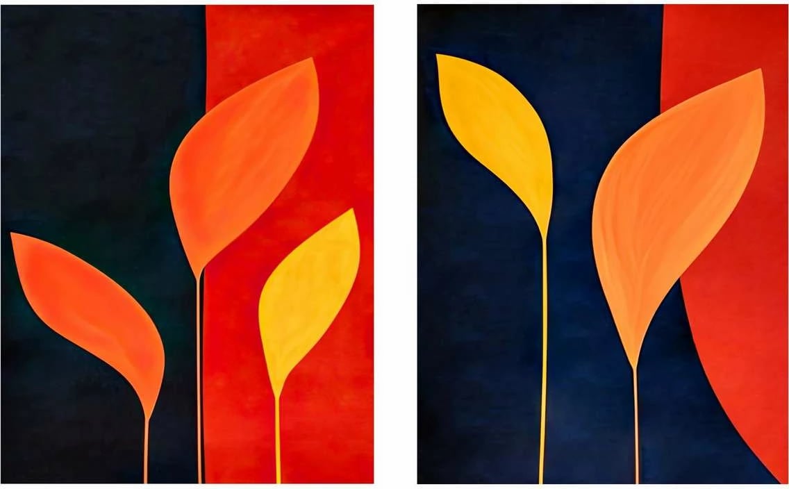 Pikturë dekorative me kornizë MDF (2 copë), Wallity, Mp2-00102, 30x40cm