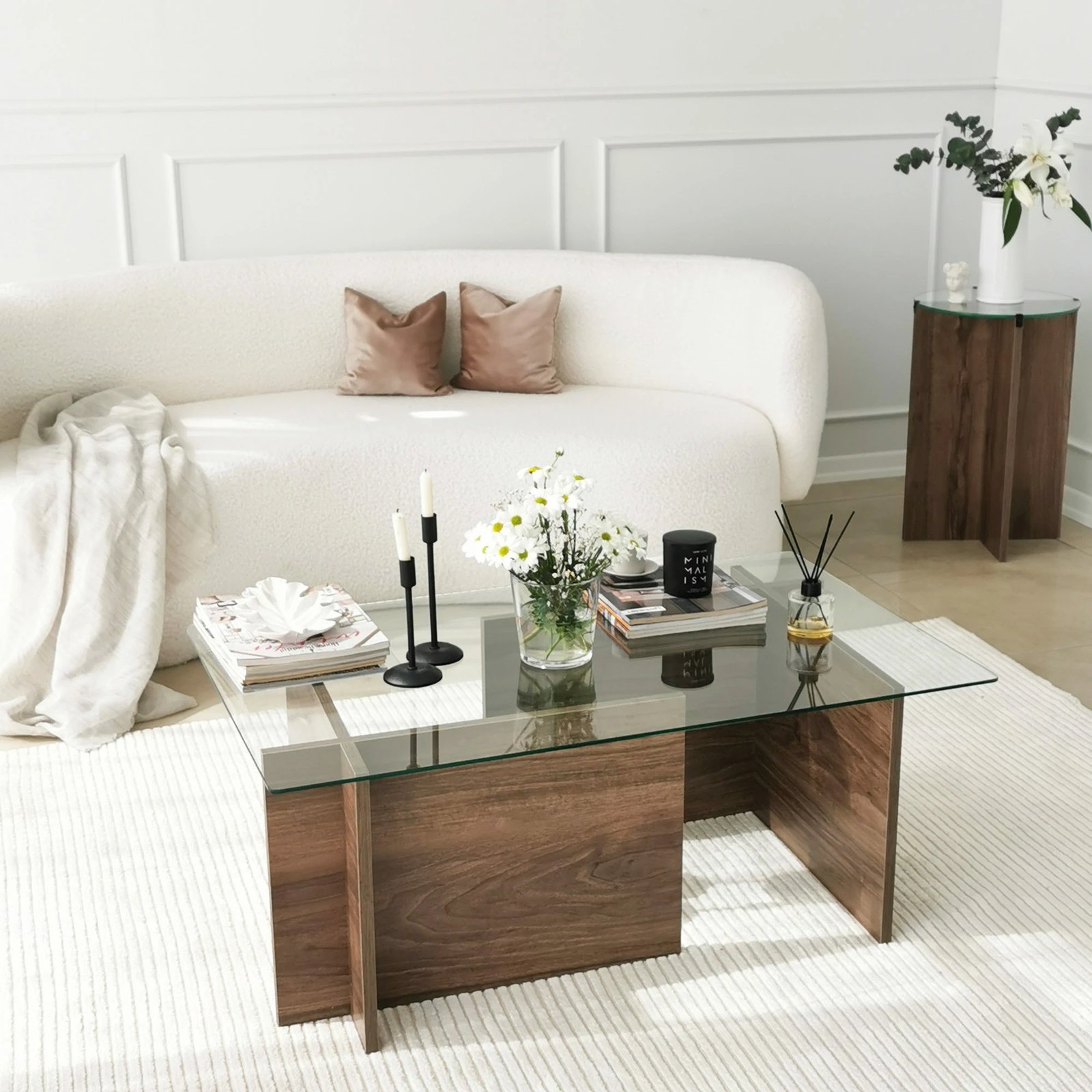 Tavolinë kafeje Hanah Home, New Escape, ngjyrë arre