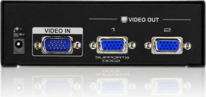 Ndarës video VGA 2-porte, ATEN, VS132A, 450 MHz, kaskadim 3 nivele, deri 30 m, zi