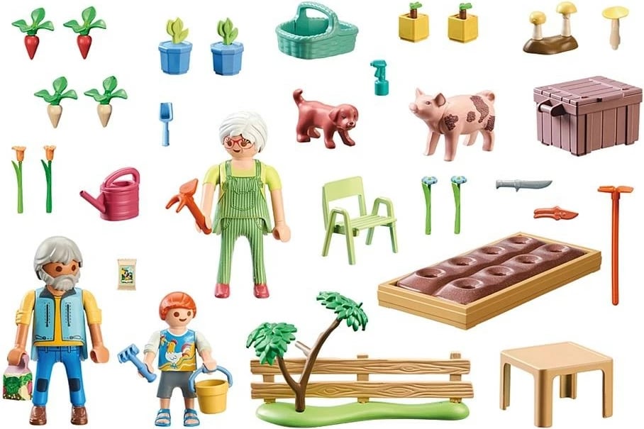 Set figurina Playmobil Country 71443 Kopshti i perimeve te gjyshi, 69 pjesë