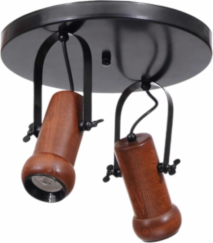 Llambë tavanore Opviq, 8999-2, metal e dru, ngjyrë e zezë dhe arre