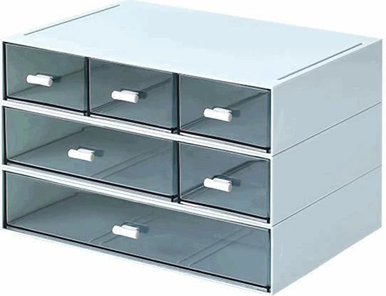 Organizator NEXT me 6 sirtarë, plastikë, Blu