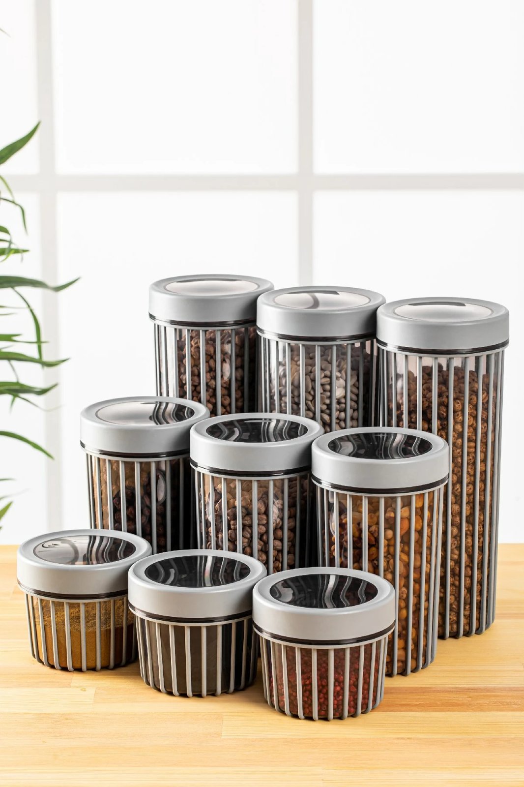 Set kuti për organizim (9 copë), Hermia, Lınea9Lukrsk, gri