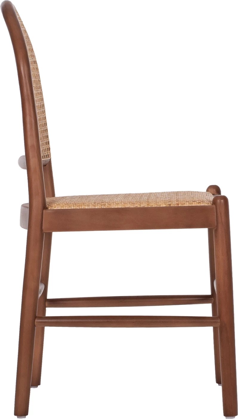 Karrige dru ahu, ngjyrë arre-rattan bezhë, FH9407.04, 43x50x87H cm Karrige dru ahu, ngjyrë arre-rattan bezhë, FH9407.04, 43x50x87H cm