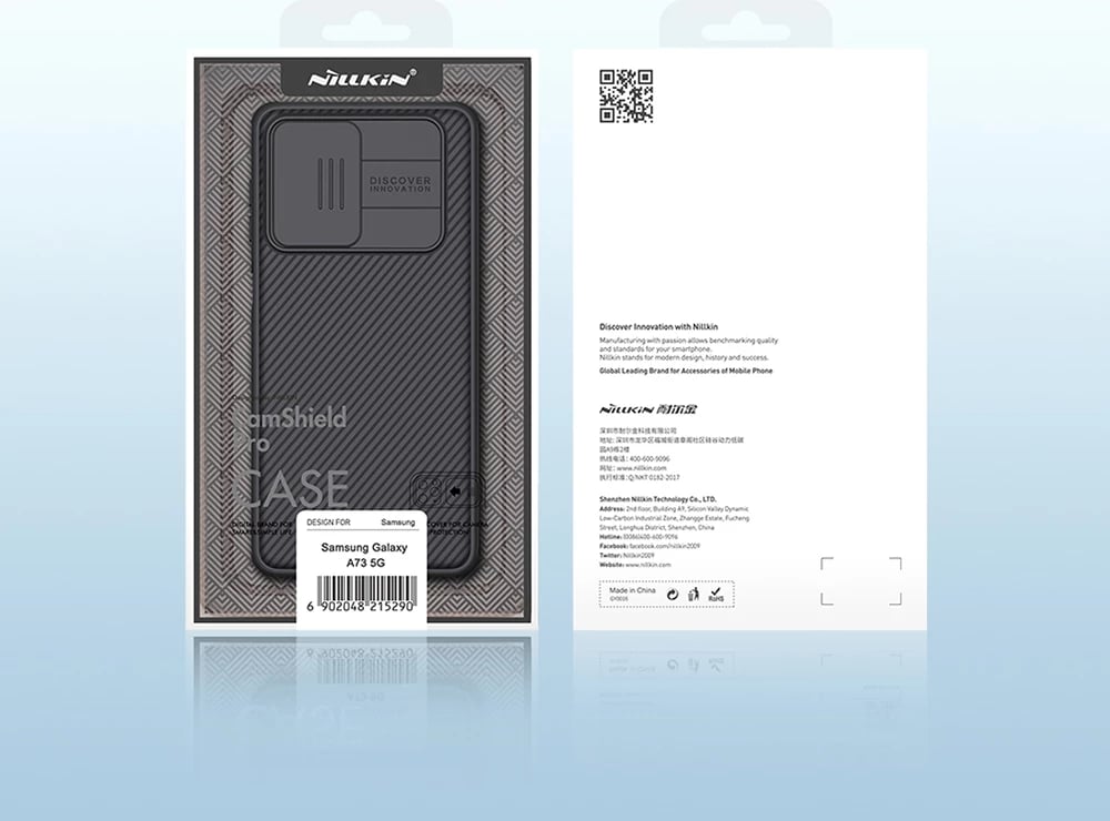 Mbështjellës Nillkin CamShield Pro për Samsung Galaxy A73, me kapak kamere, Kaltër