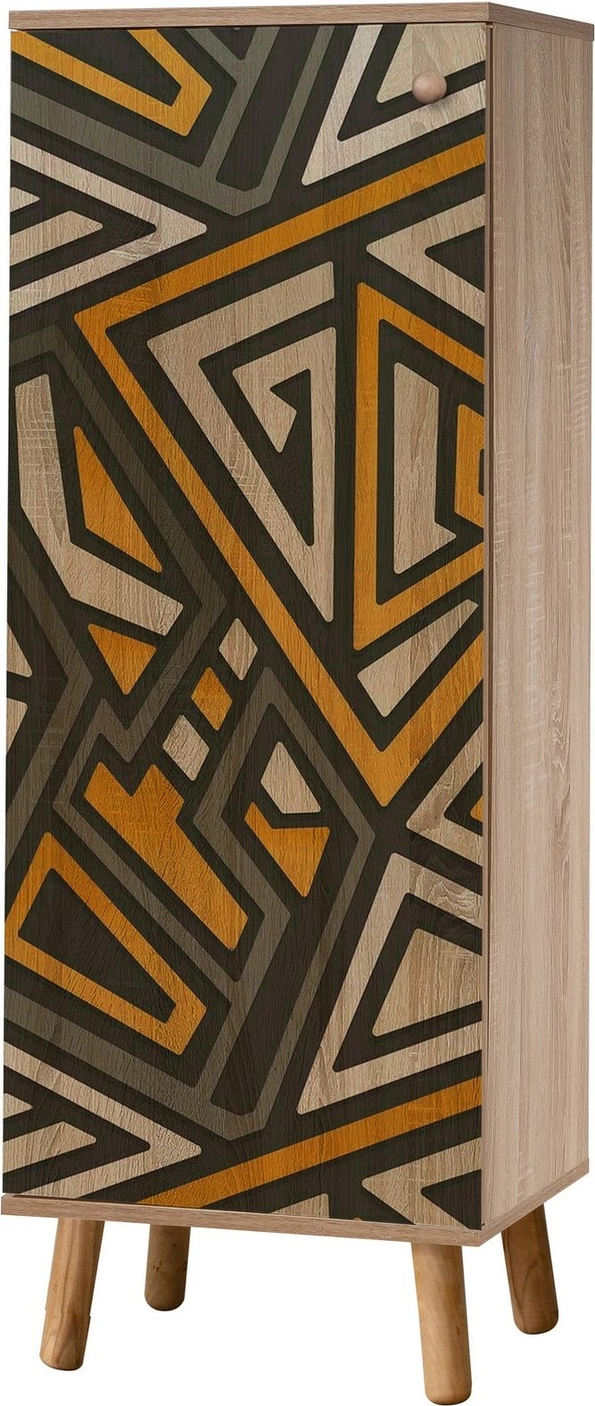 Dollap këpucësh Hanah Home, Vegas - S 928, ngjyrë sonomo, me këmbë dhe doreza prej druri