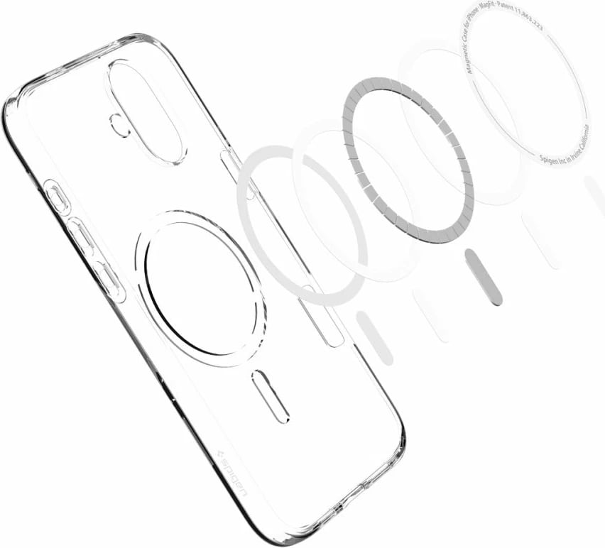 Mbështjellës Spigen Liquid Crystal Mag me MagSafe për iPhone 16 Plus, Transparent