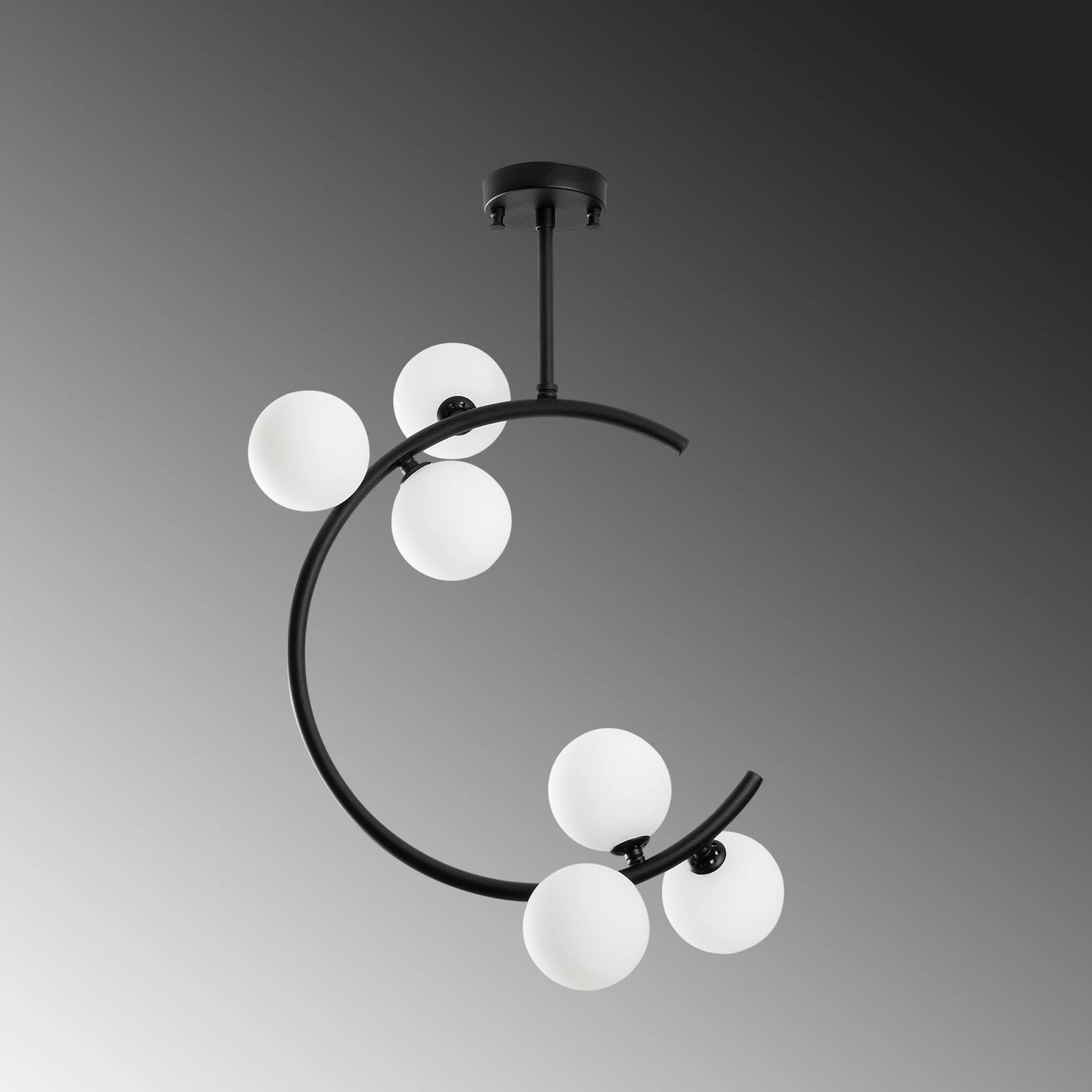 Llambë tavani Opviq, Luminar - 14125, trup metalik, ngjyrë e zezë