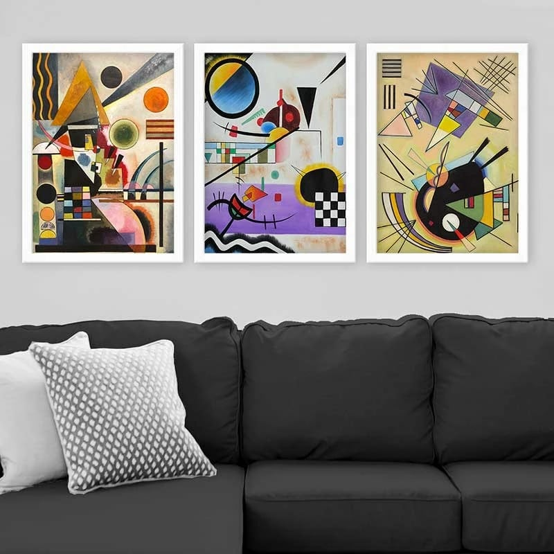 Pikturë dekorative me kornizë (3 copë), Wallity, 3BC_UN84644_3545