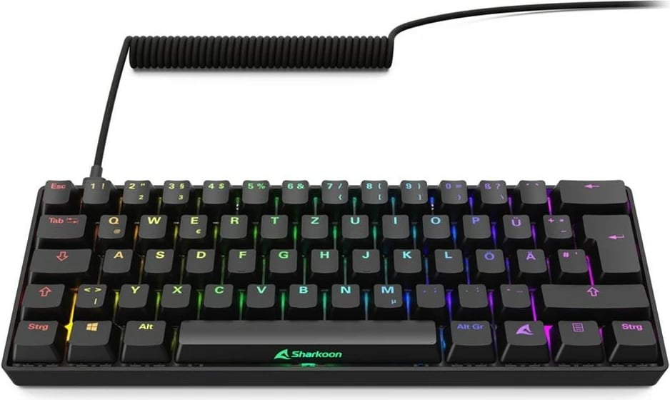 Tastierë gaming Sharkoon Skiller SGK50S4 Gen2, RGB, e zezë-verdhë