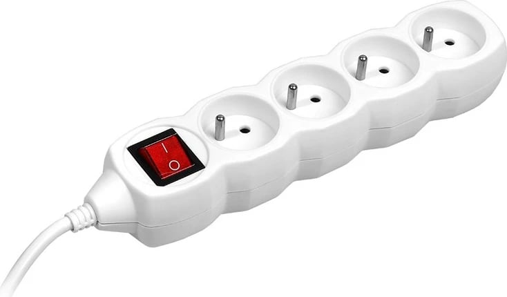 Zgjatues elektrik Tracer PowerStrip PowerWatch, 4 prizë, 3m, i bardhë