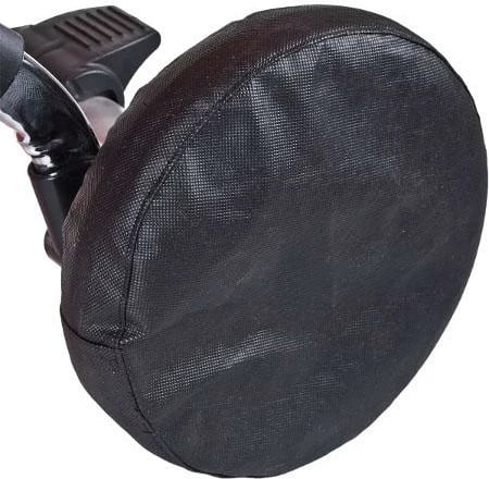 Mbrojtëse rrotash karroce CARETERO Universal Ø25 cm set 4 copë, e zezë