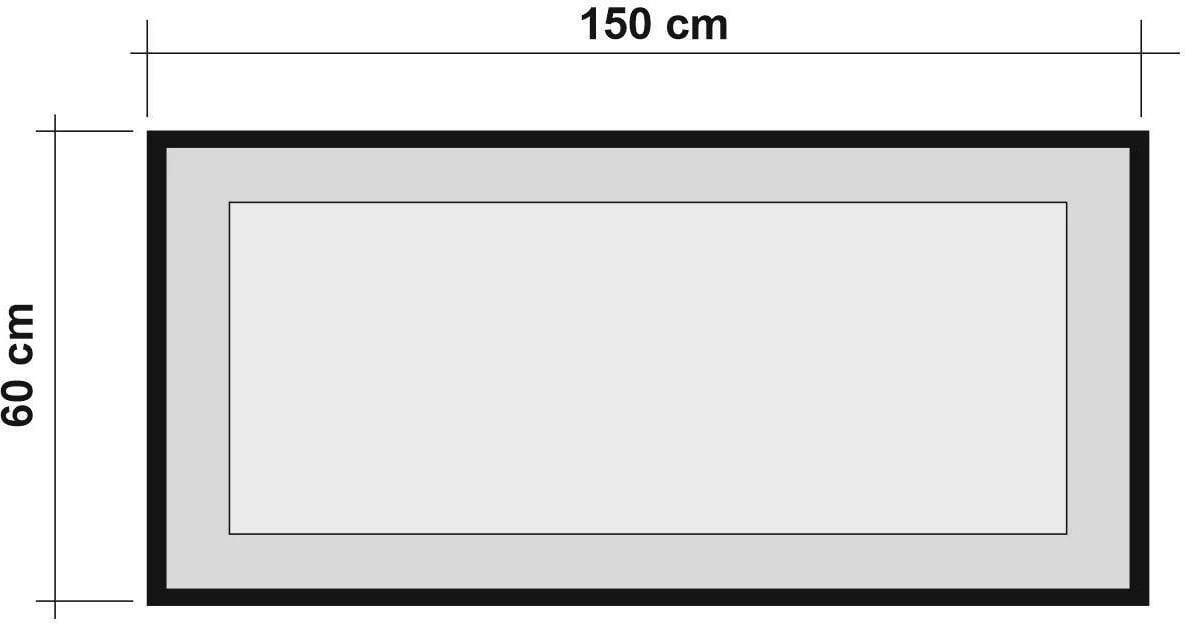 Pasqyrë dekorative nga dru i përpunuar, ngjyrë Atlantic Pine dhe e zezë, Quantum Idea 150