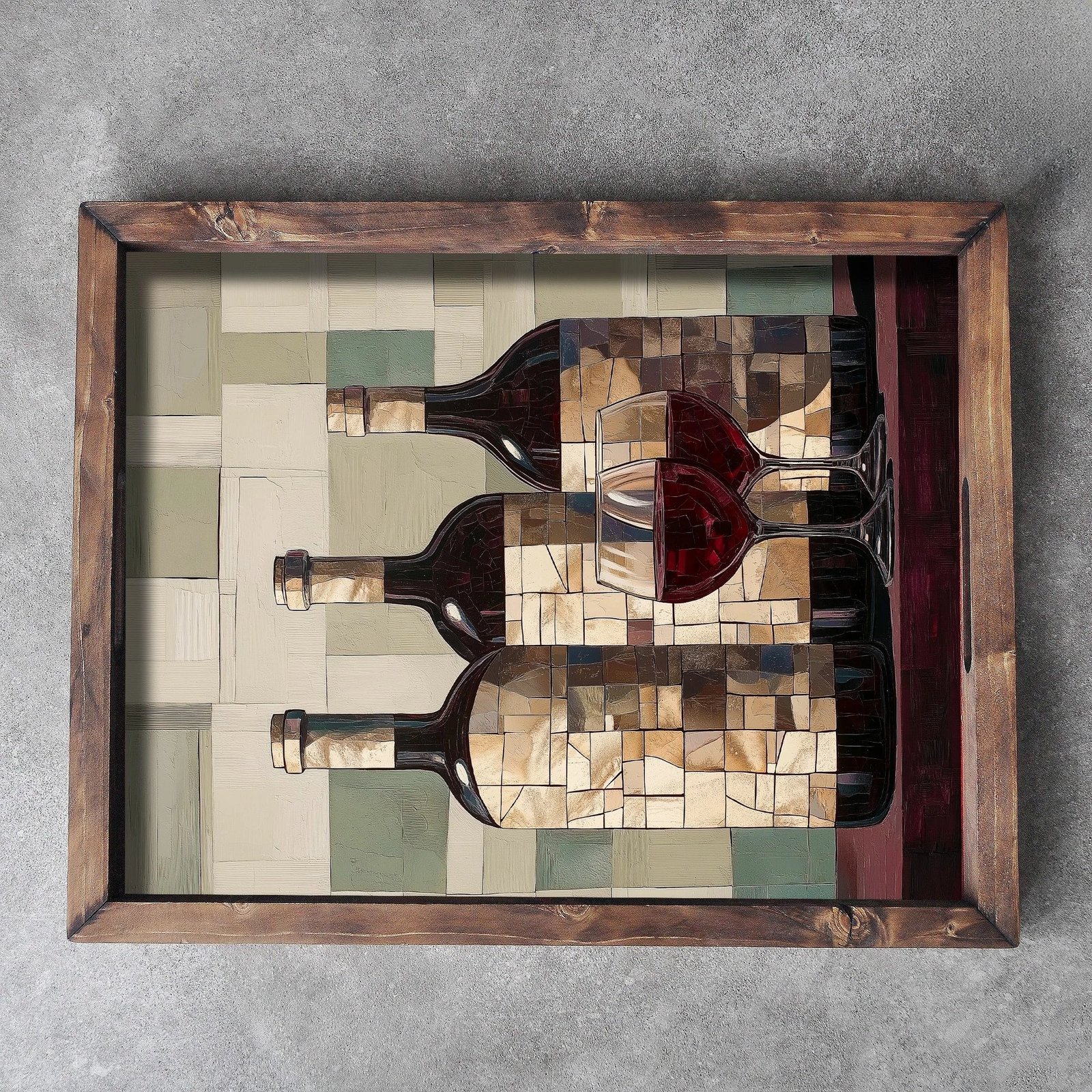 Tabaka druri, shumëngjyrëshe, Evila Originals, REF048, 48x38x4cm Tabaka druri, shumëngjyrëshe, Evila Originals, REF048, 48x38x4cm
