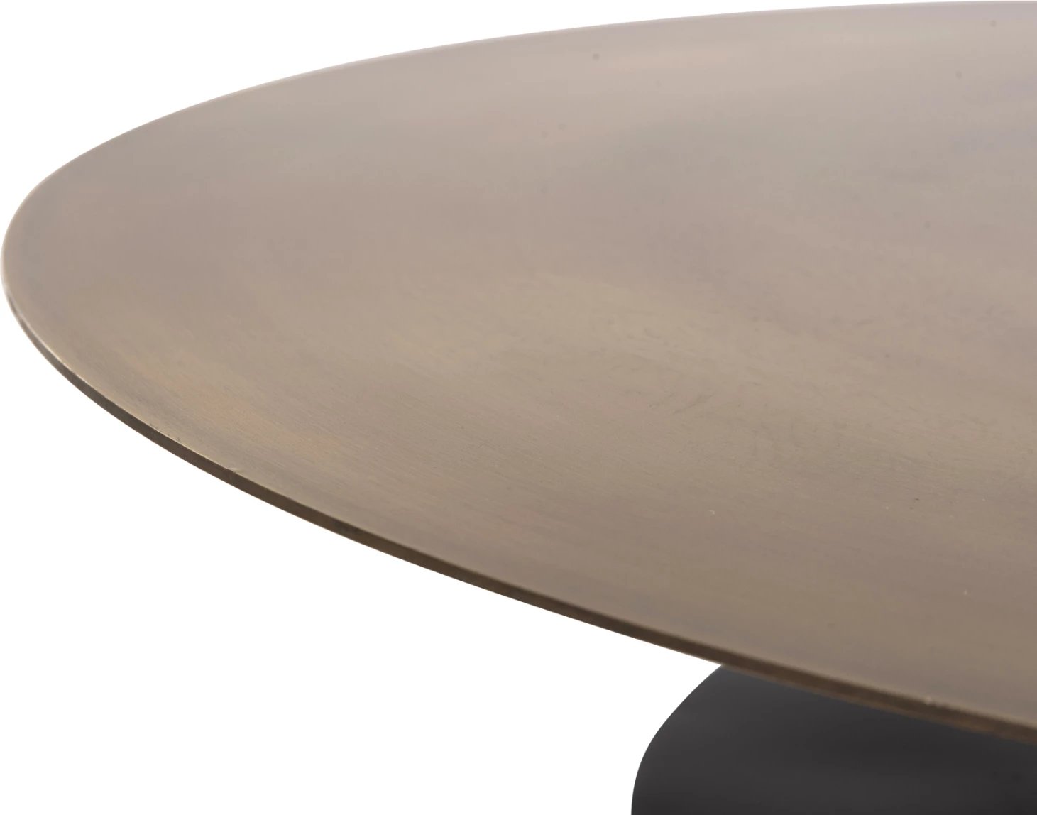 Tavolinë kafeje CUTTY FH9722 metalike, ngjyrë e zezë dhe bronz antik, Φ76x45.5H cm