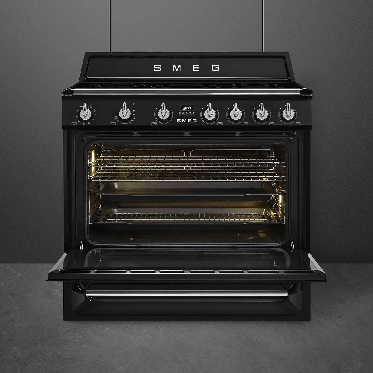 Sobë Smeg TR90IBL2, 115 L, 5 zona, e zezë