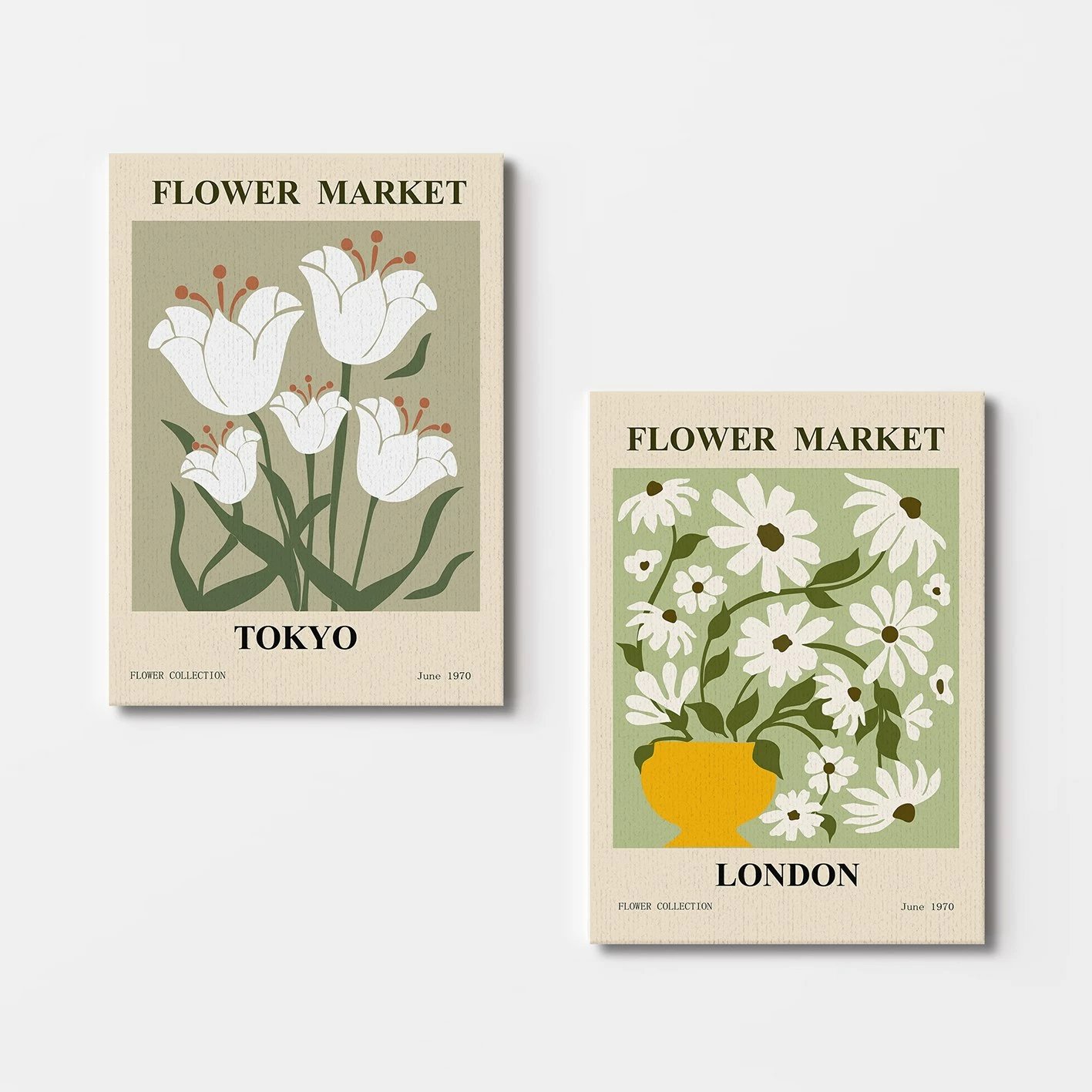 Pikturë dekorative në kanavacë (2 copë), Wallity, 2KNV4334, 70x100