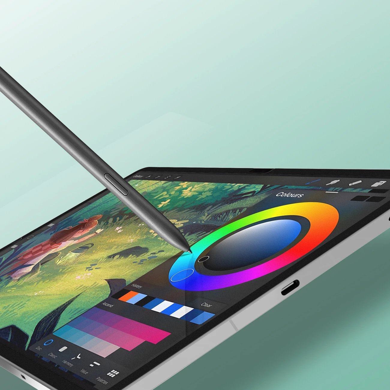 Mbrojtës ekrani paperlike Dux Ducis Naad për Samsung Galaxy Tab S10 FE Plus, mat, me kornizë të zezë