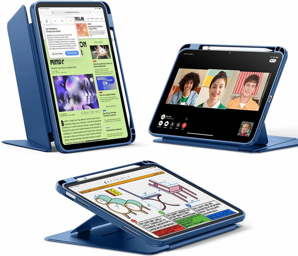 Mbështjellës ESR Flip Hybrid për iPad 10.9" (2022) / iPad 11" (2024), Blu