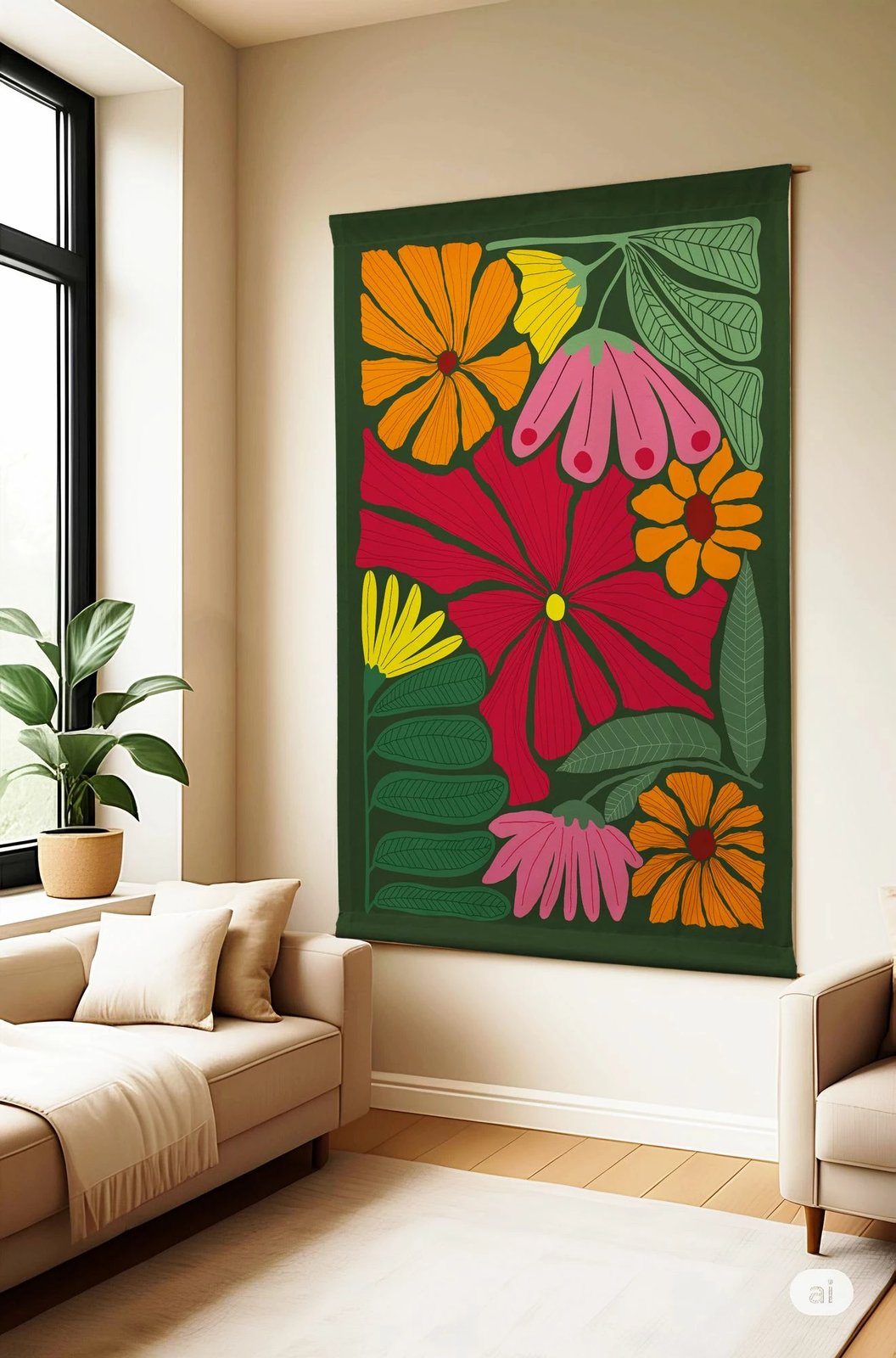 Pikturë dekorative prej poliestëri, Wallity Polybaby 3, shumëngjyrëshe, 70x120 cm