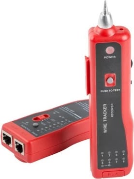 Lokalizues kabllosh multifunksional Lanberg NT-0501 me aksesorë, Kuq