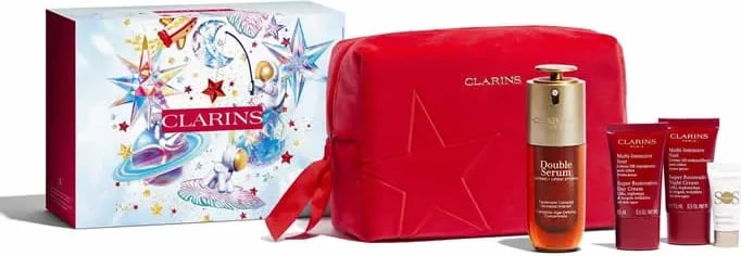Set dhuratë për kujdes të lëkurës Clarins Double Serum 50ml, unisex, 5 copë