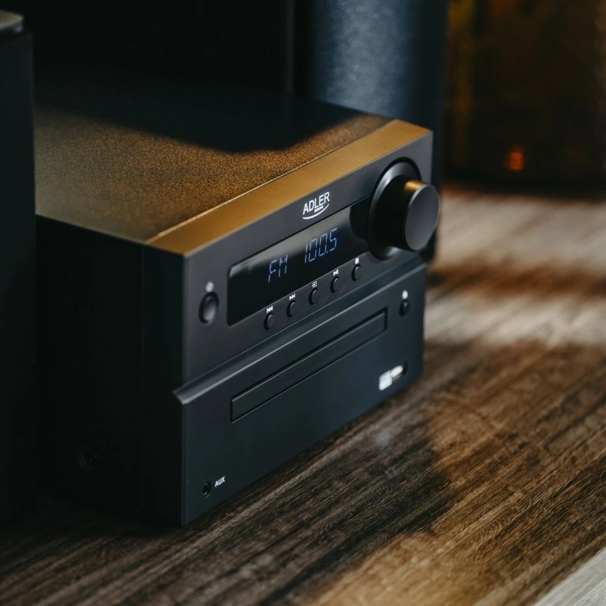 Mini sistem Hi-Fi, Adler, AD1917, CD, Bluetooth 5.3, HDMI ARC, FM, 2.0 50W, e zezë