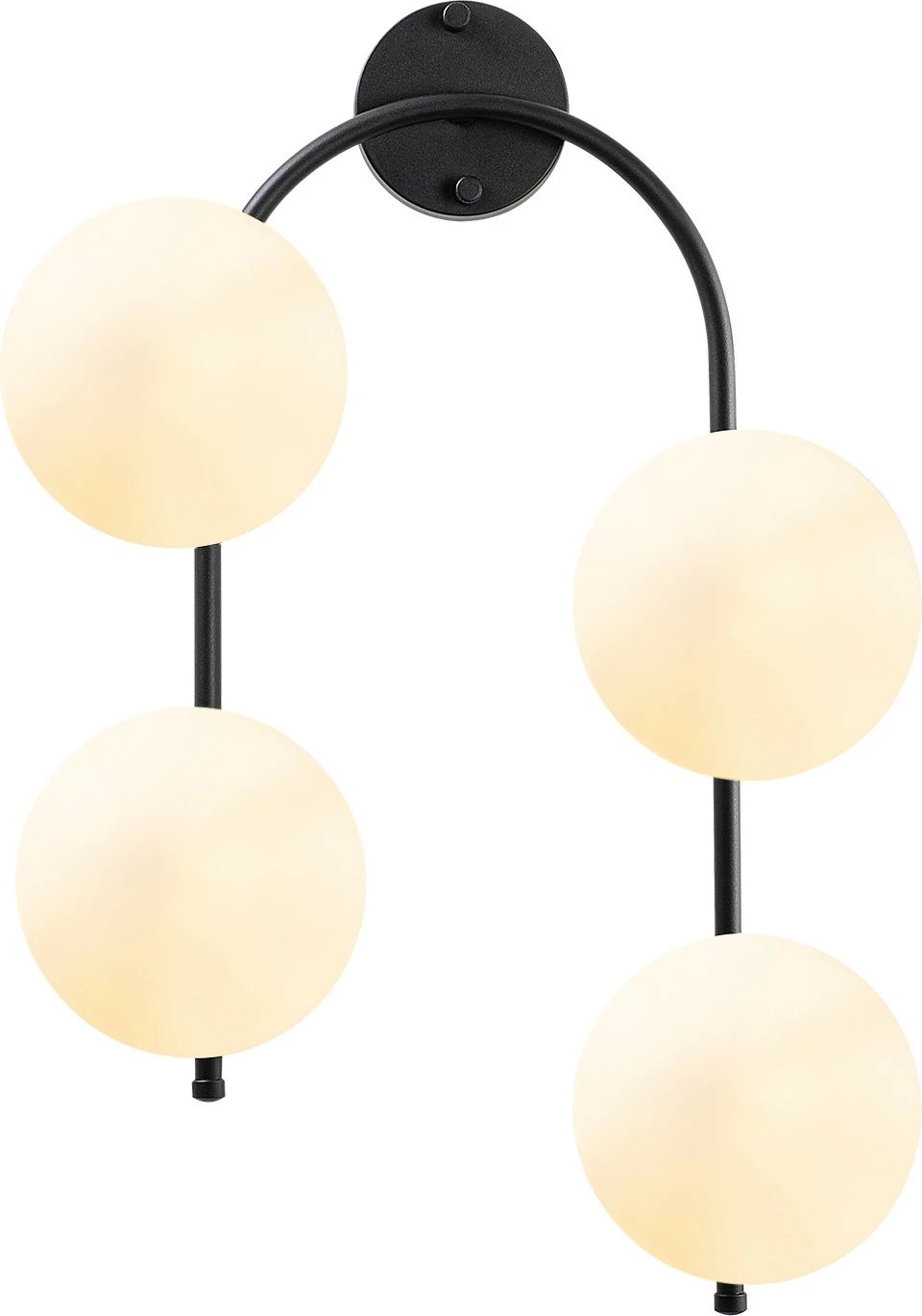 Llambë muri Opviq, Jewel - 10595, e zezë dhe krem, moderne