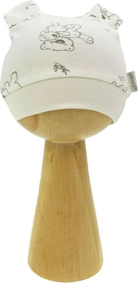 Kapelë bebe, Nicol Olaf, pambuk 100%, madhësi 80 (9-12m), e bardhë