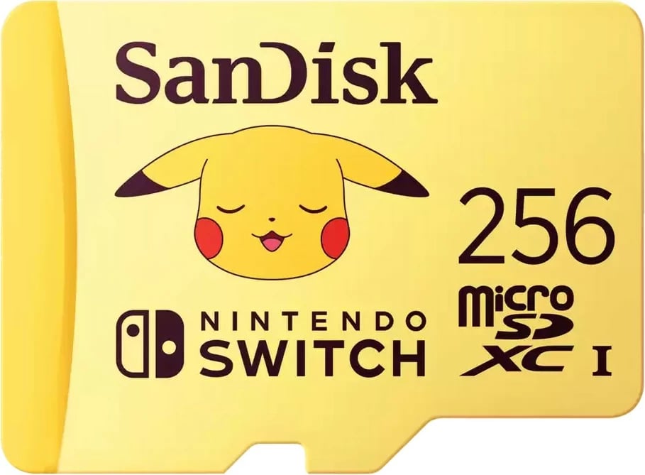 Kartelë memorie Sandisk microSDXC 256GB, Nintendo Switch, Pikachu, e verdhë