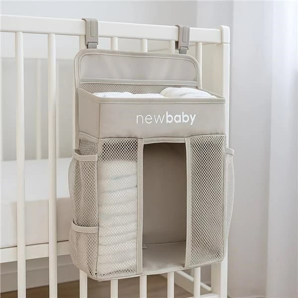 Organizues krevati për bebe, New Baby, TinyTidy, 27x25x48 cm, 100% poliester, gri