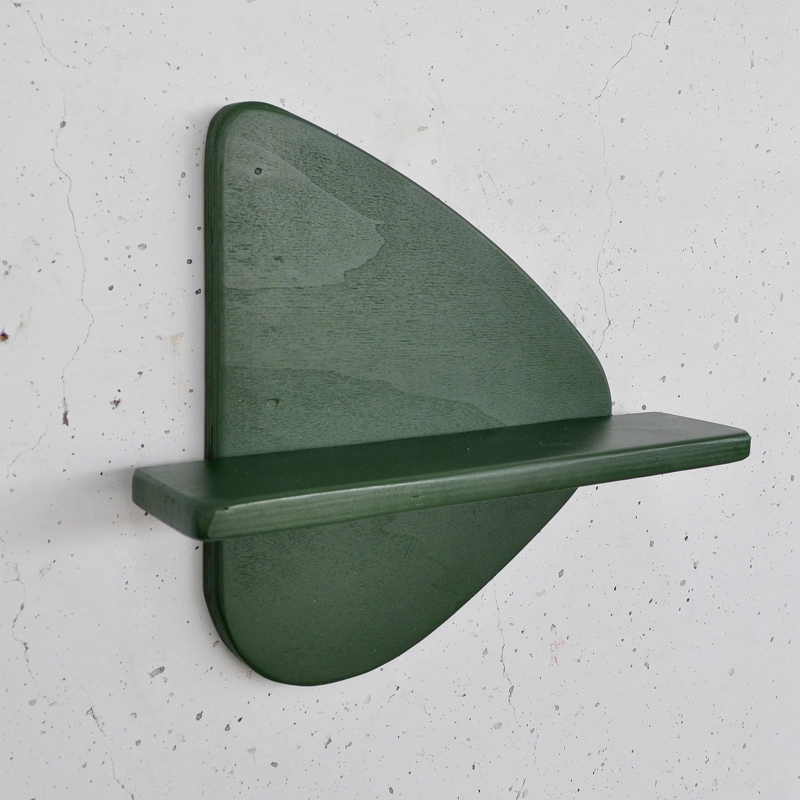 Raft dekorativ prej druri për mur, ngjyrë e gjelbër e errët, Skye Decor, Meh227