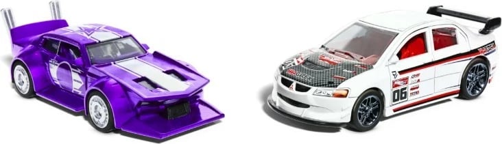 Set vetura lodër Hot Wheels Pull-Back Speeders, 2 copë, shumëngjyrëshe, 1:43