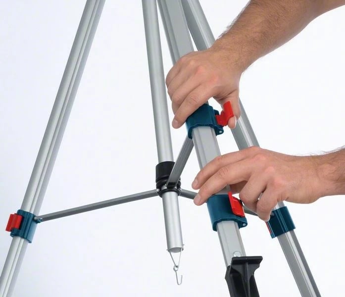 Tripod profesional Bosch BT 250, 3 këmbë, kaltër/bardhë