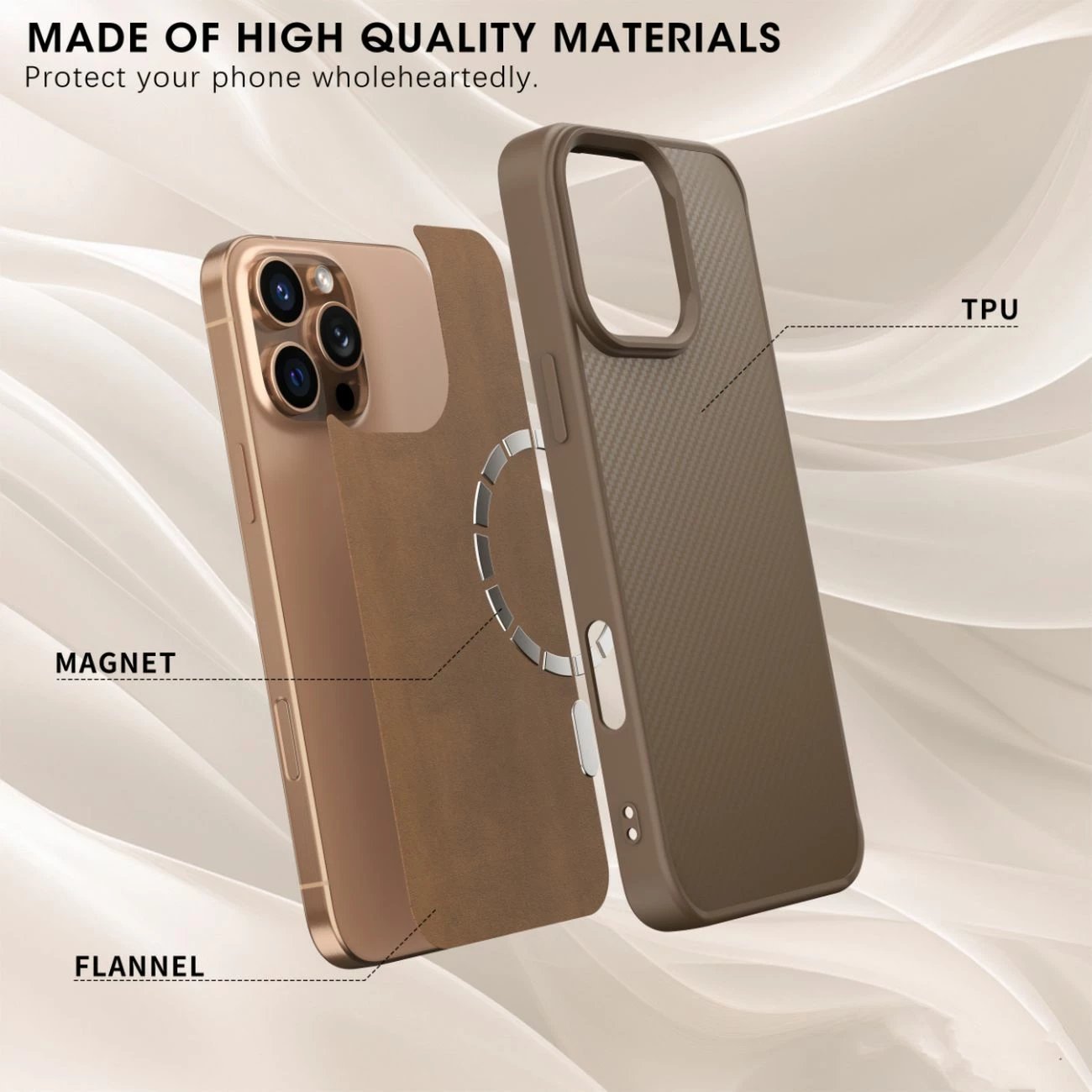 Mbështjellës Wozinsky Carbon Fiber me MagSafe për Samsung Galaxy S25+, Gri