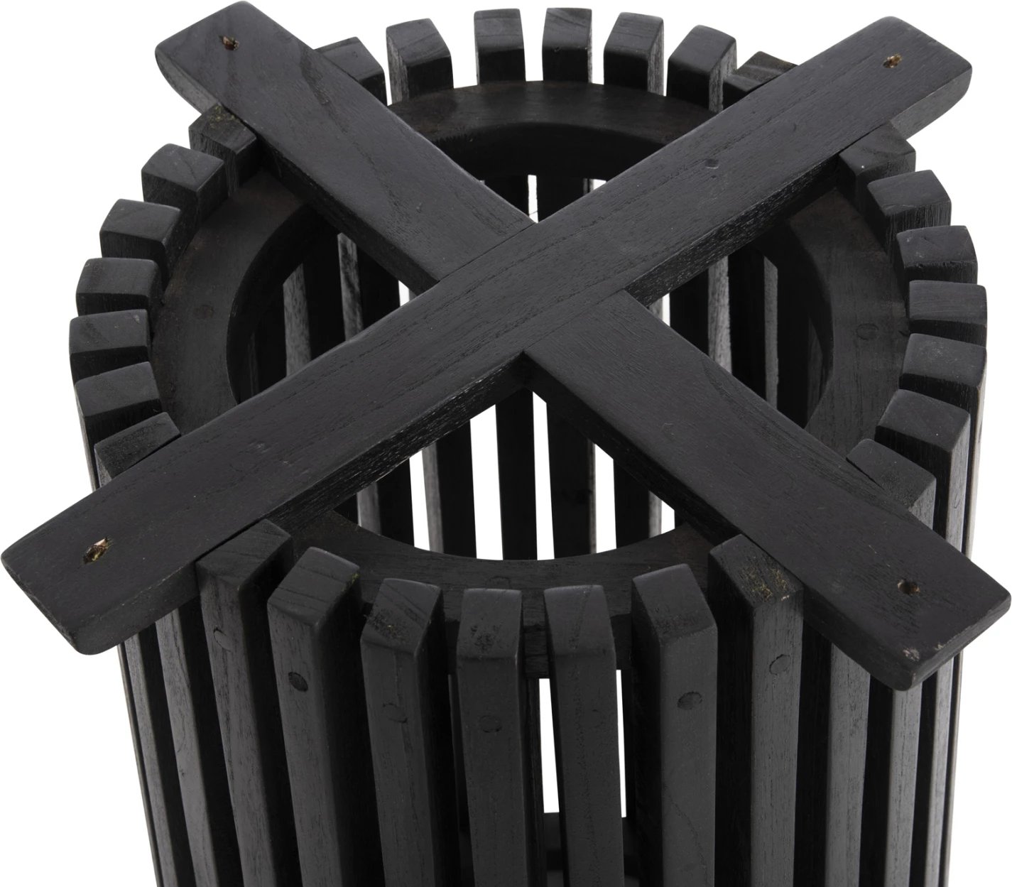 Baza e rrumbullakët për tavolinë FRANTZ FH9459.12, dru Mindi, ngjyrë e zezë, Φ60x74H cm