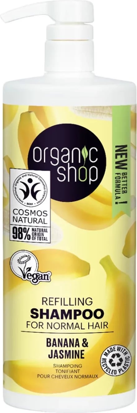Shampon për flokë unisex Organic Shop Banana Refill, 1000ml