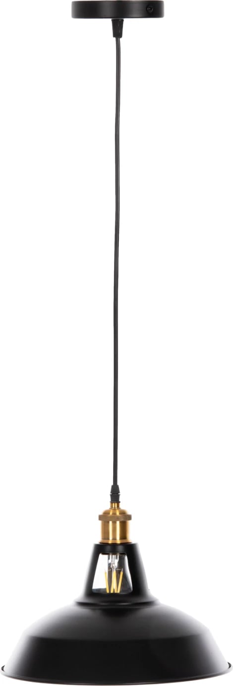 Llambë varëse tavani FH4161, metal i zi, detaj ari, Φ31x120H cm