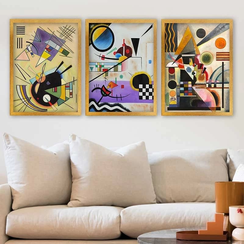 Pikturë dekorative me kornizë (3 copë), Wallity, 3AC_UN84644_3545