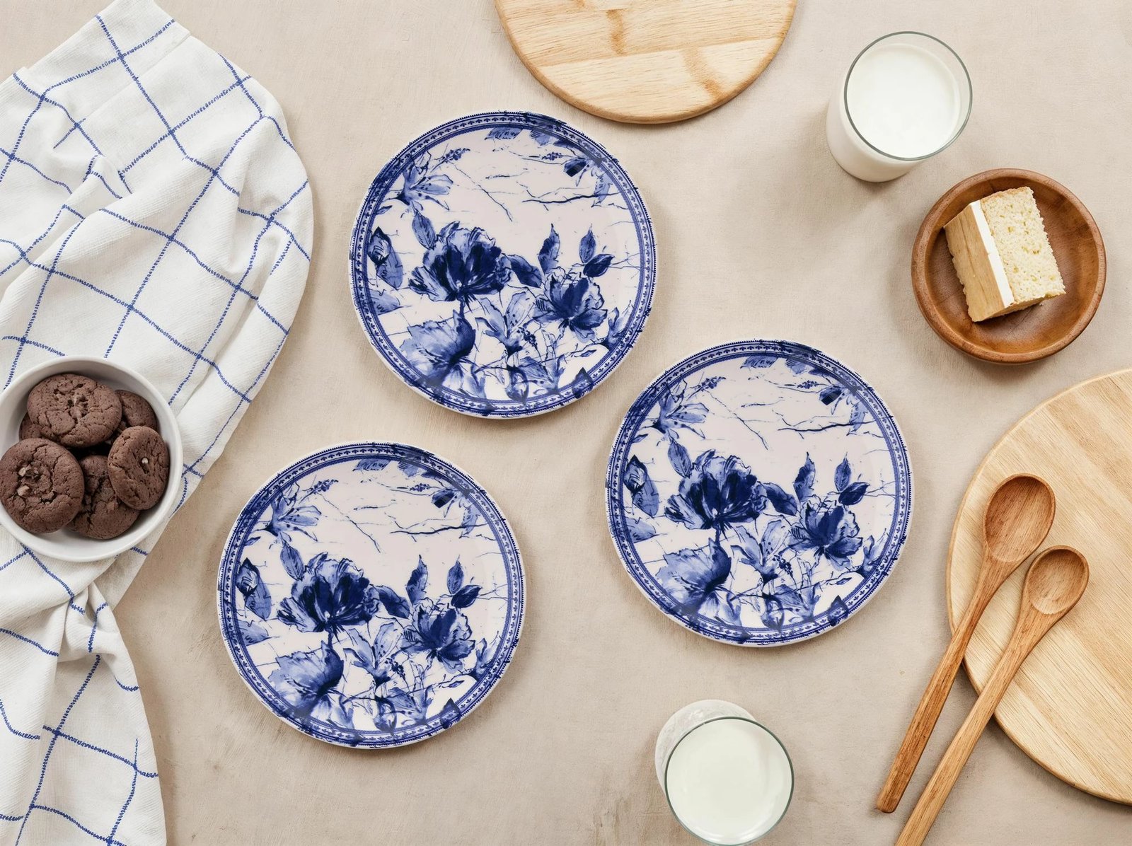 Set pjatash për ëmbëlsira (6 copë), Hermia Concept, Heaven Blue