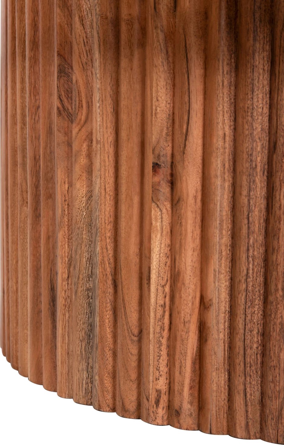 Tavolinë kafeje rrethore RANNE, dru akacie, ngjyrë natyrale, Φ80x38H cm