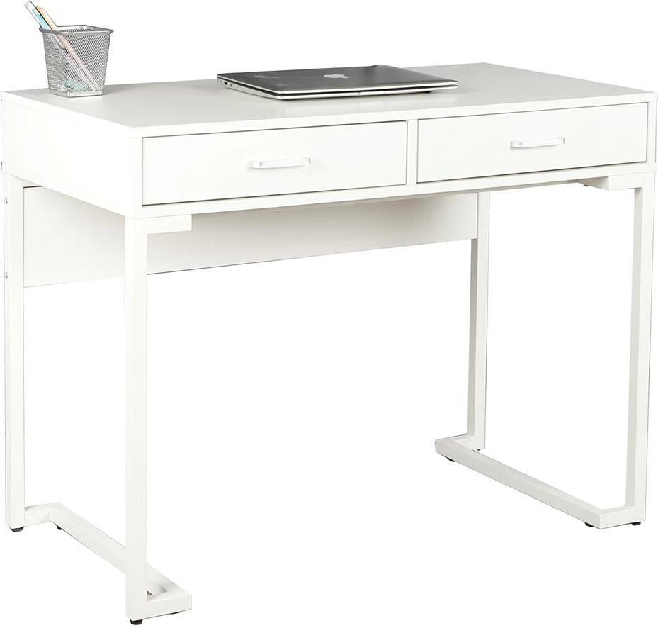 Tavolinë metalike nextdeco 33212, sipërfaqe druri e bardhë, H76x100x50cm