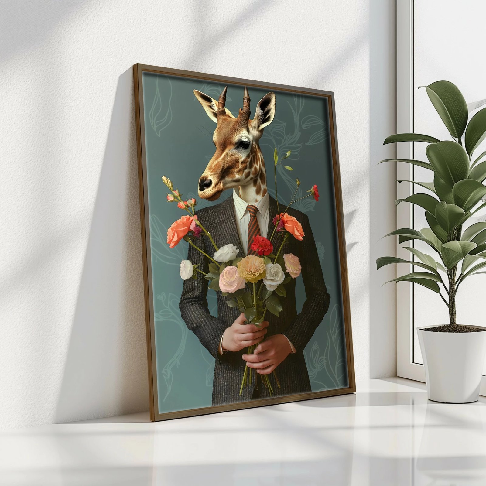 Pikturë dekorative me kornizë MDF, shumëngjyrëshe, Wallity GE141-L