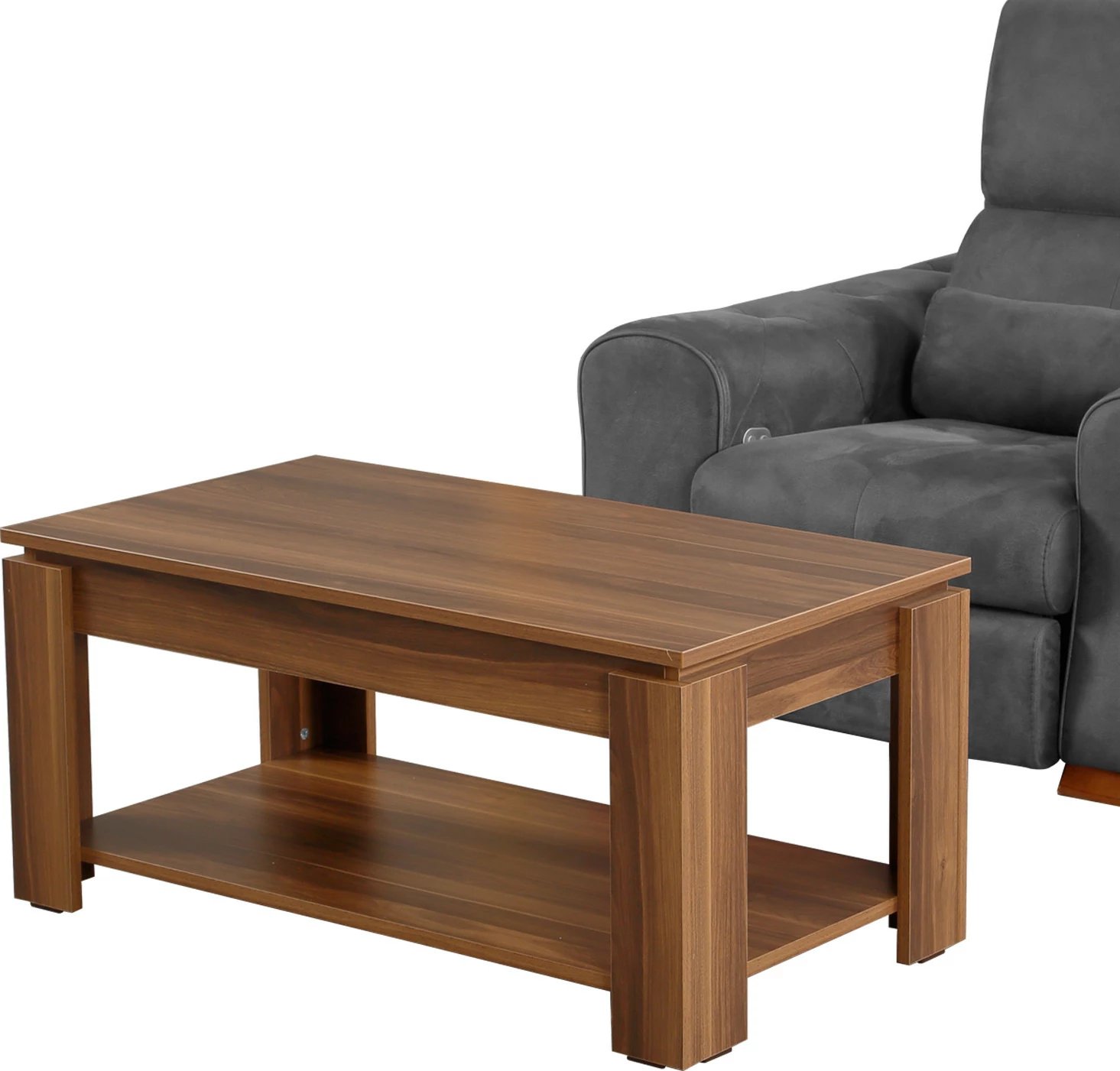 Tavolinë kafeje Hanah Home, raft, ngjyrë arre